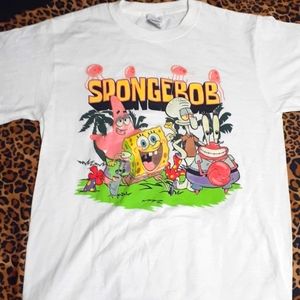 White Fruit of the Loom Spongebob T-Shirt Size Small
